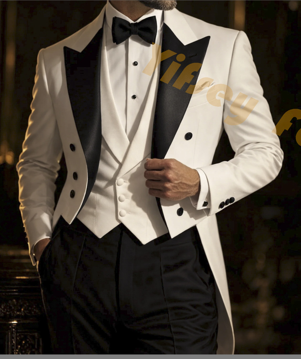 Slim Fit Blazer Men - Traje de Hombre con Chaqueta Blanca