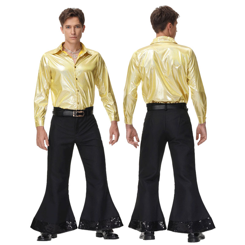 Mens Fashion In The 80S - Traje de Hombre Estilo Disco Hippie