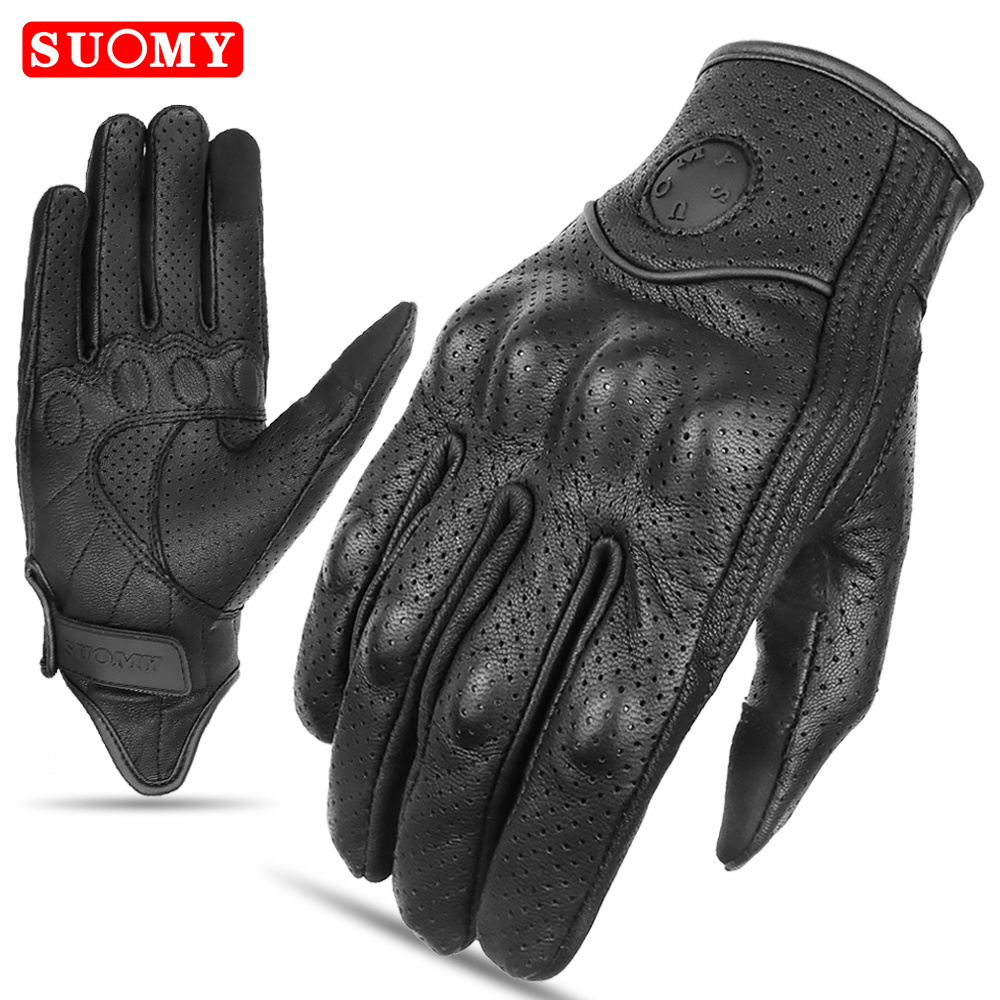 Men'S Fashion Gloves - SUOMY-Guantes de moto Vintage para hombre