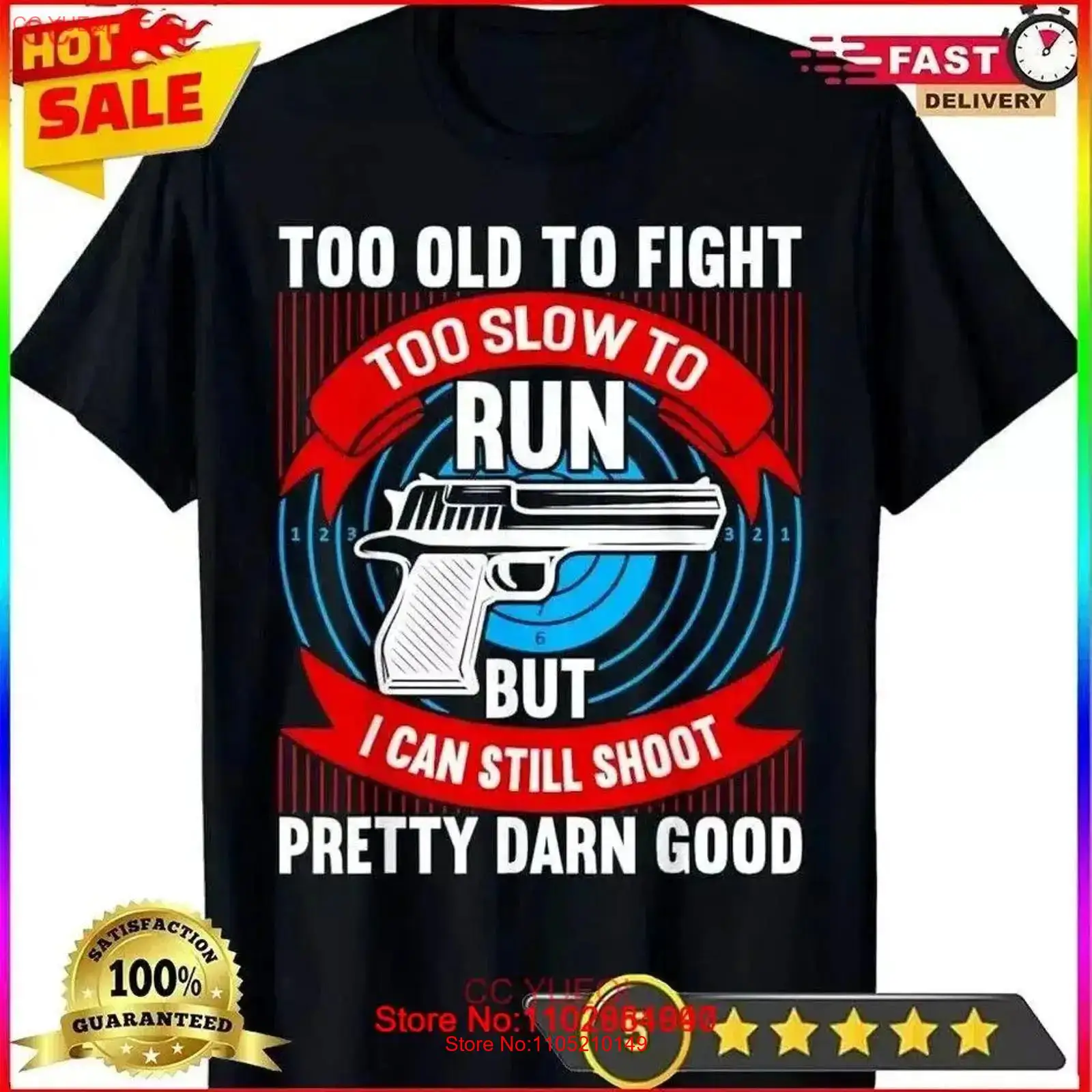 Men'S Fashion Everyday - Camiseta divertida con arma demasiado vieja