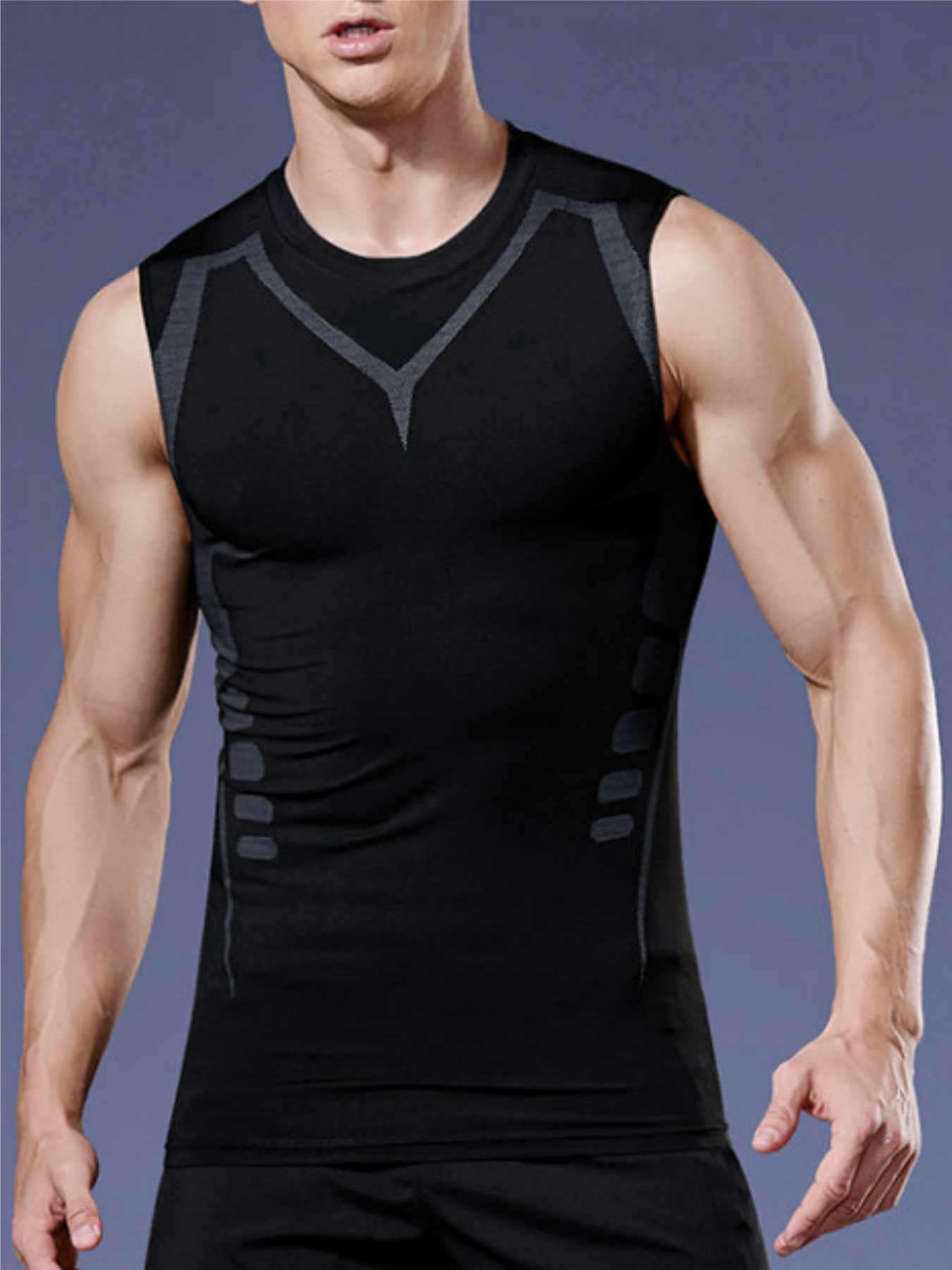 Mens Fashion Vest - Chaleco ajustado para hombre, camisa de