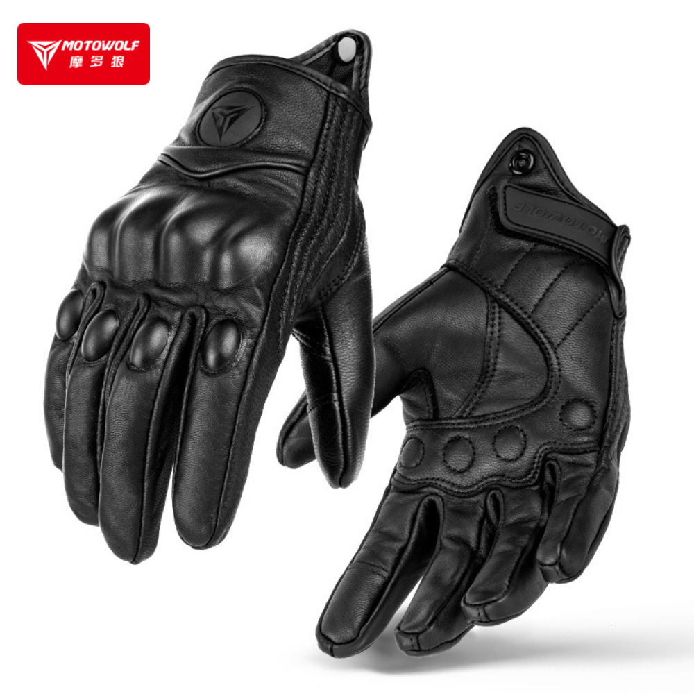 Men'S Fashion Gloves - Nuevos Guantes de Motocicleta de Cuero