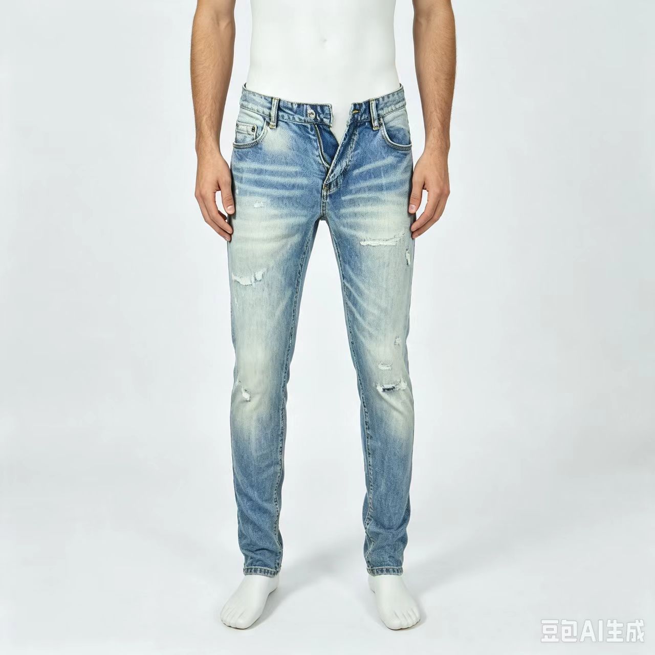 Men'S Fashion Jeans - Jeans de moda urbana Y2K, elásticos,