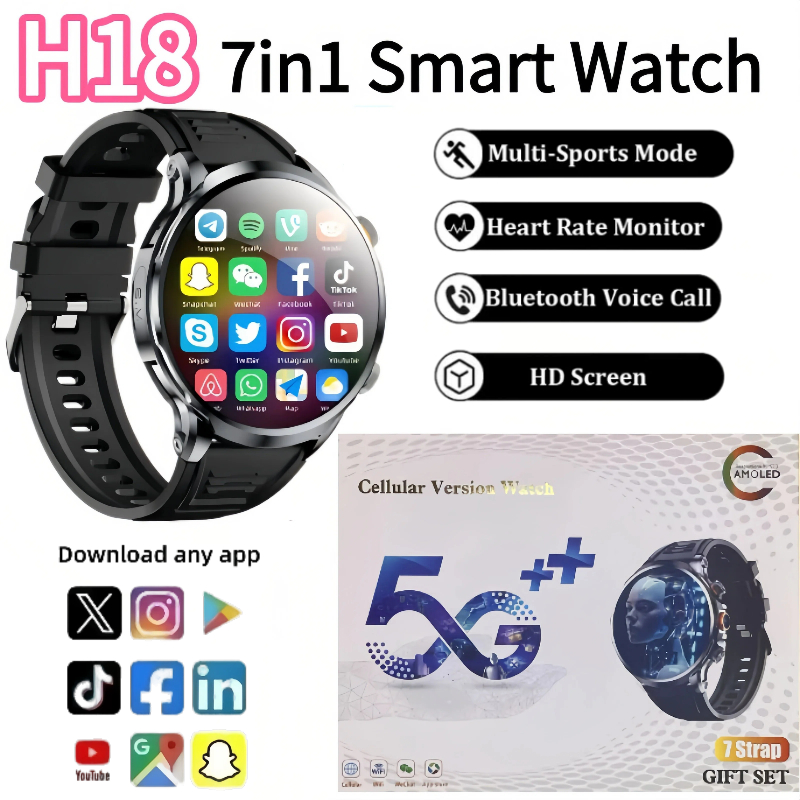 Mens Fashion Store - Reloj Inteligente H18 con Android, 4G