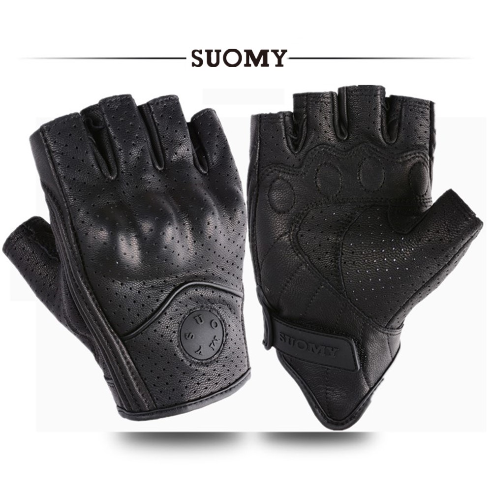 Men'S Fashion Gloves - Guantes de moto de medio dedo