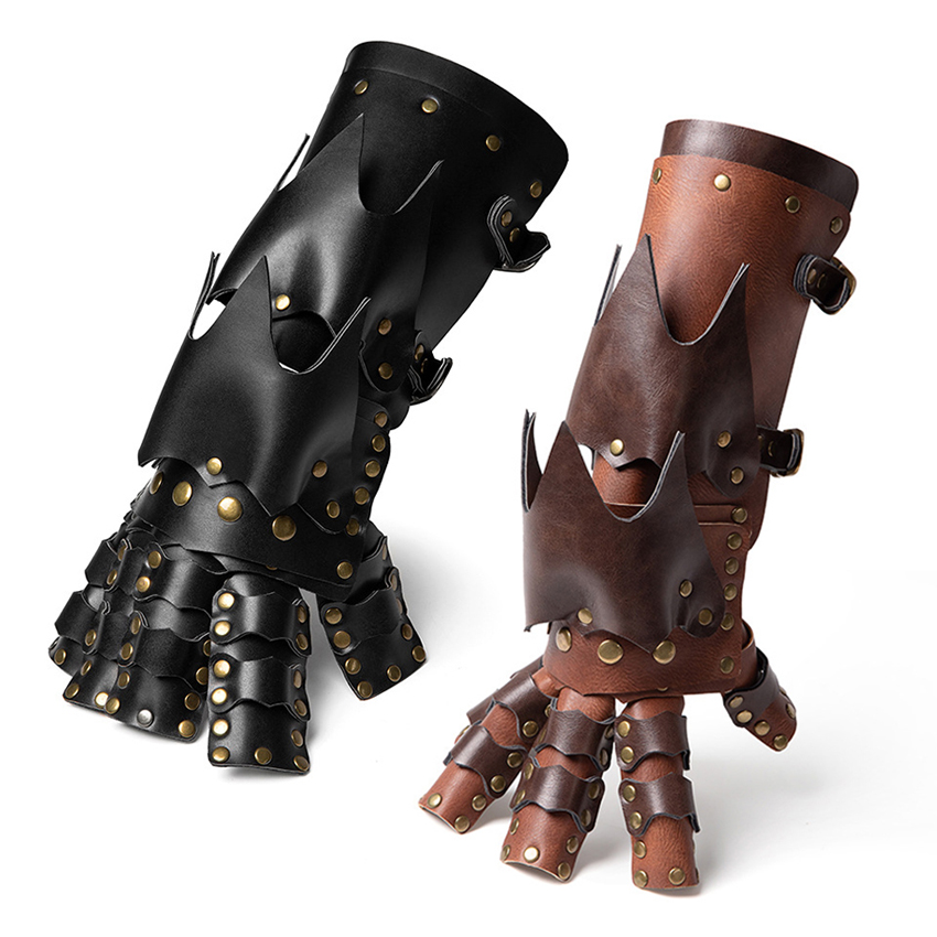Men'S Fashion Gloves - Guante Medieval Steampunk, manoplas con remaches