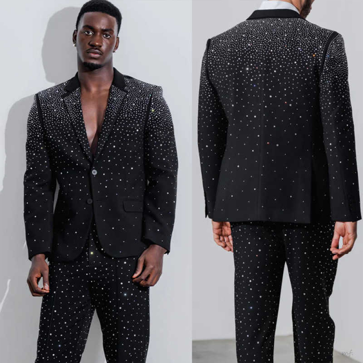 Mens Fashion Blazer - Trajes de Lujo con Diamantes para