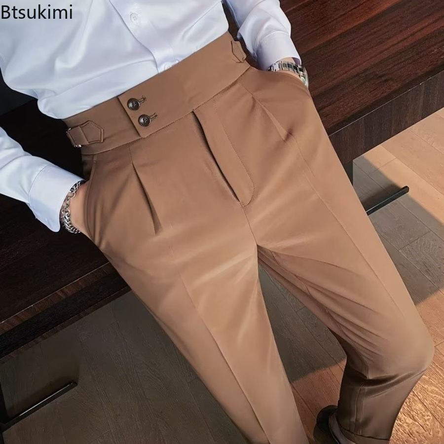 Men'S Fashion Linen Pants - Nuevo 2026 pantalones de traje de