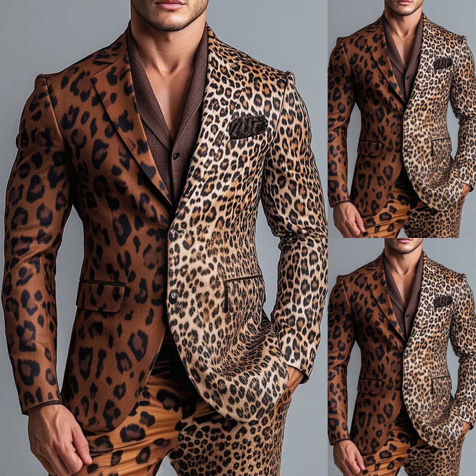 Mens Fashion Blazer - Trajes de 2 piezas para hombre,