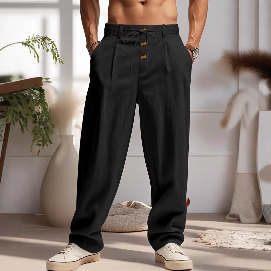 Nuevos Pantalones Casuales Tra - Men'S Fashion Linen Pants reseña y precio