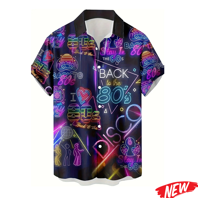 Camisa Hawaiana Retro de los 8 - Mens Fashion In The 80S reseña y precio