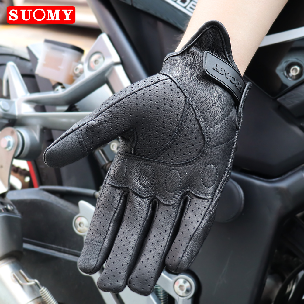 SUOMY-Guantes de moto Vintage  - Men'S Fashion Gloves reseña y precio