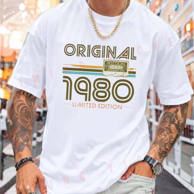 Camiseta Retro de los 80 con E - Mens Fashion In The 80S reseña y precio