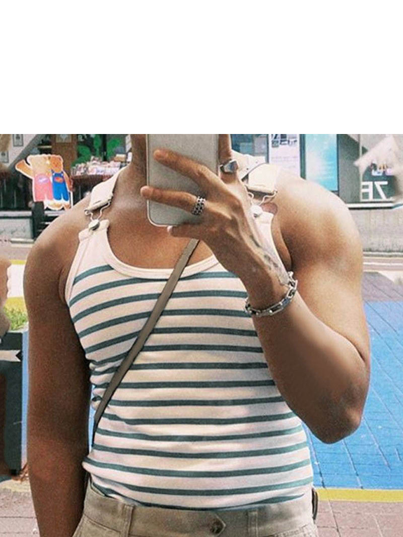 Camiseta sin Mangas Ajustada c - Men'S Fashion Online reseña y precio