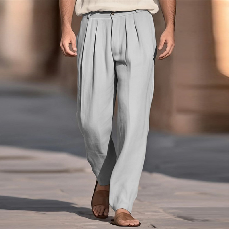 Pantalones informales transpir - Men'S Fashion Linen Pants reseña y precio