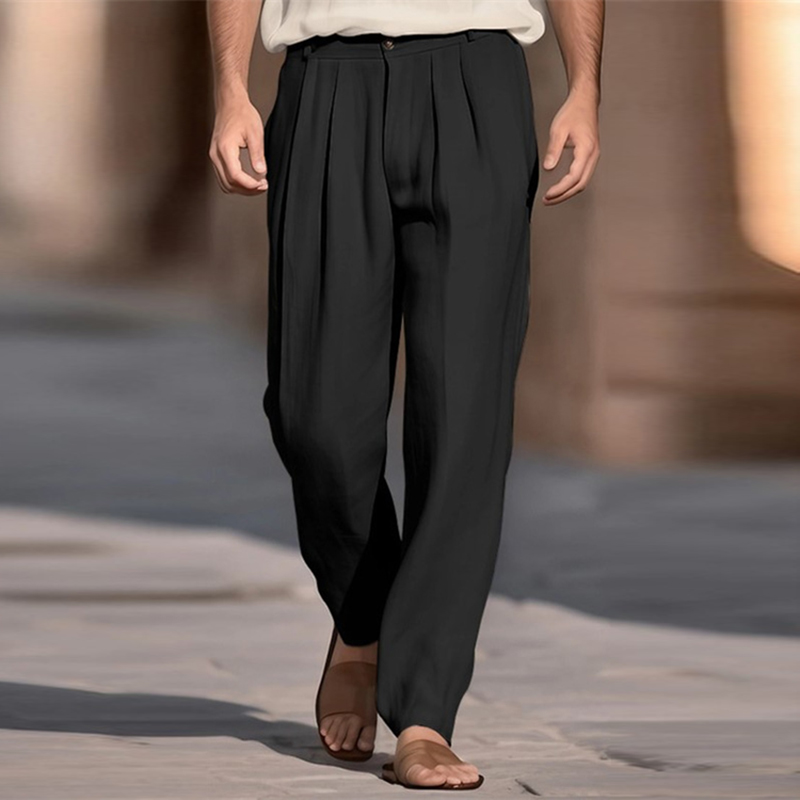 Pantalones informales transpir - Men'S Fashion Linen Pants reseña y precio