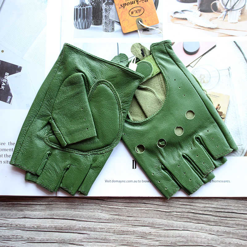 Guantes de cuero de medio Dedo - Driving Gloves Leather reseña y precio
