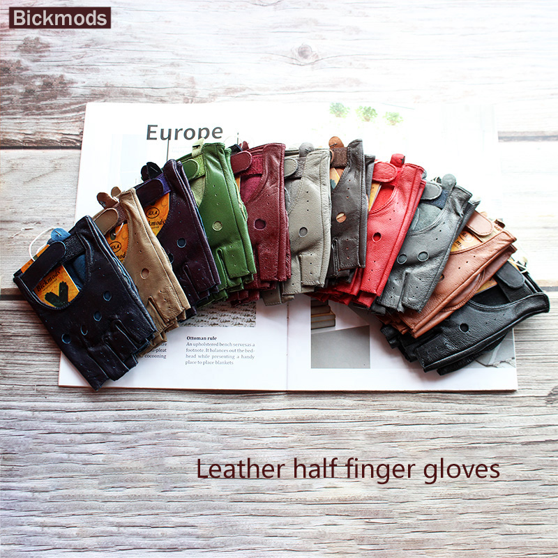 Guantes de cuero de medio Dedo - Driving Gloves Leather reseña y precio