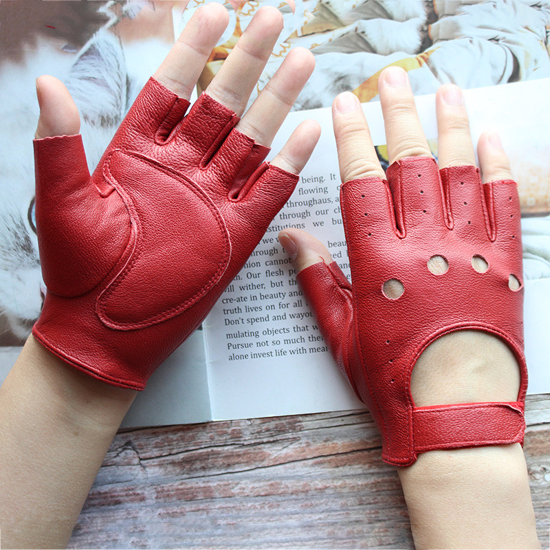 Guantes de cuero de medio Dedo - Driving Gloves Leather reseña y precio