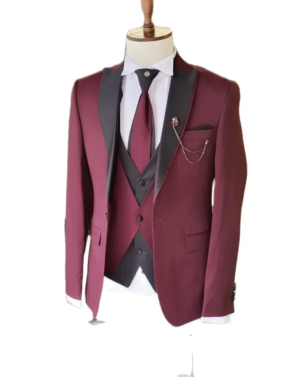 Traje de Hombre Negro con Chaq - Slim Fit Blazer Men reseña y precio