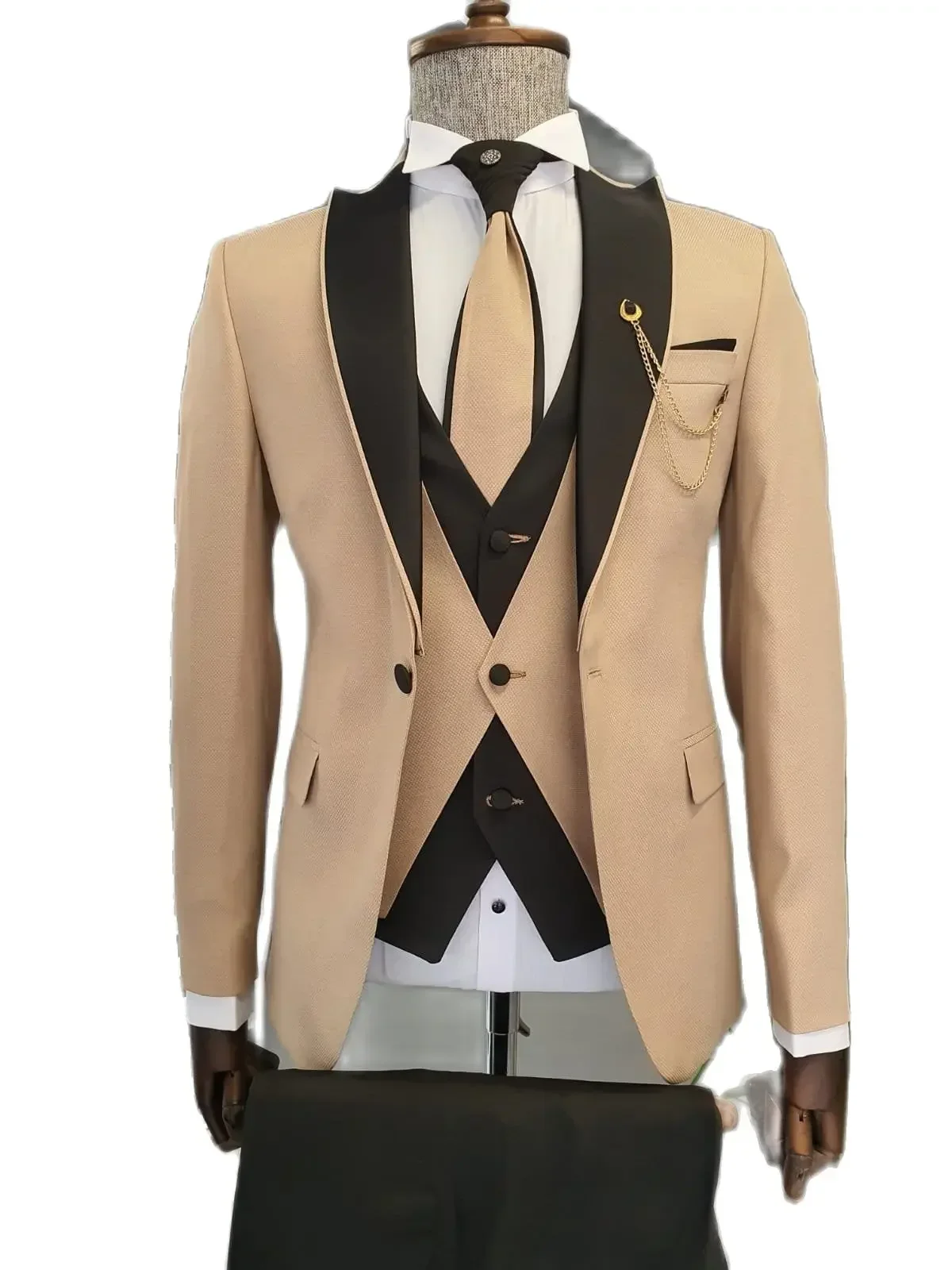Traje de Hombre Negro con Chaq - Slim Fit Blazer Men reseña y precio