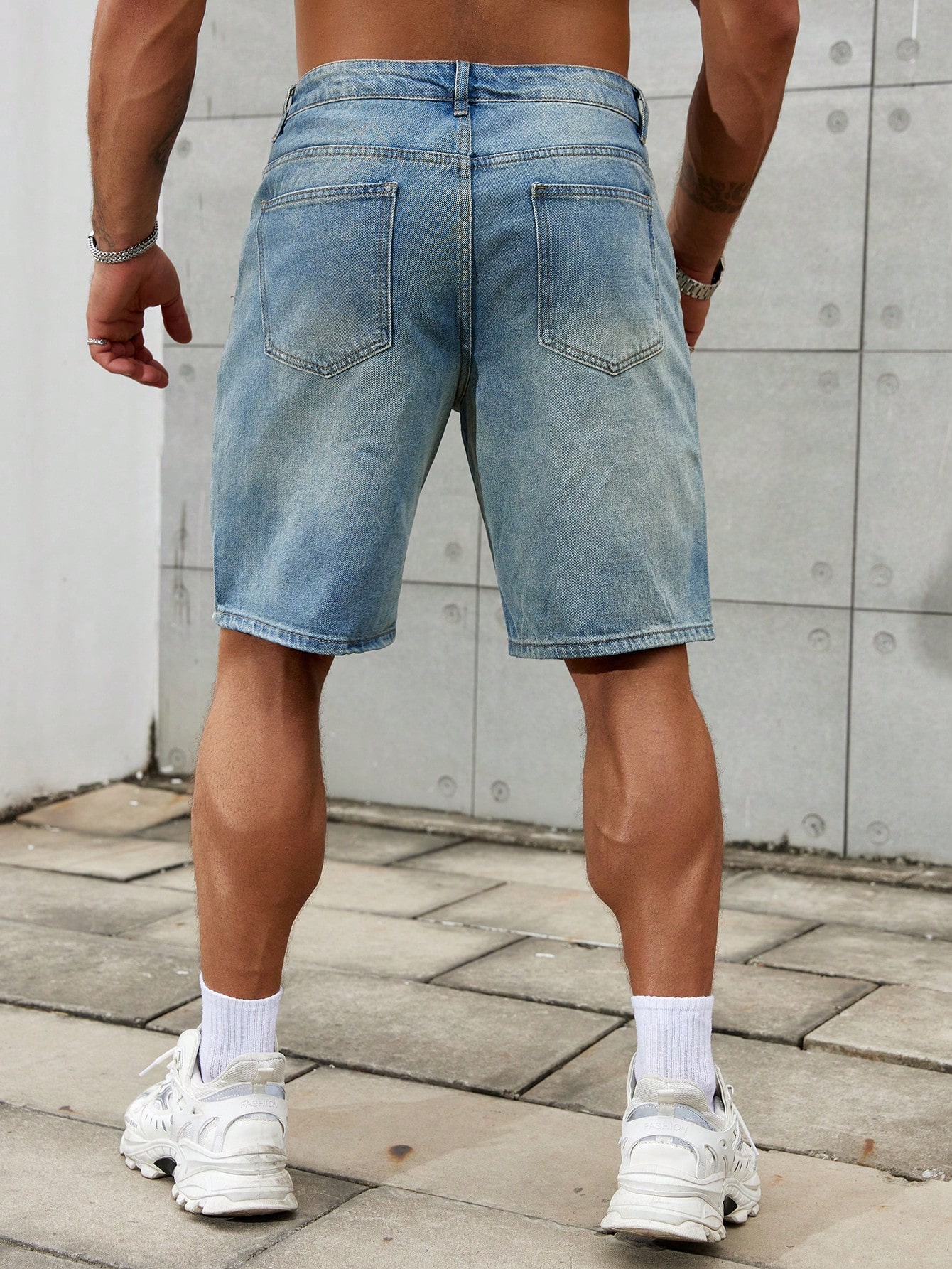 Pantalones vaqueros cortos ras - Men'S Fashion Model reseña y precio