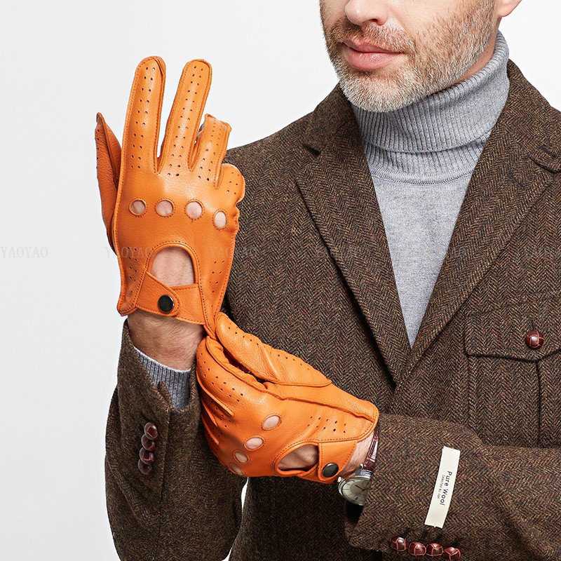 Guantes de piel auténtica para - Driving Gloves Leather reseña y precio