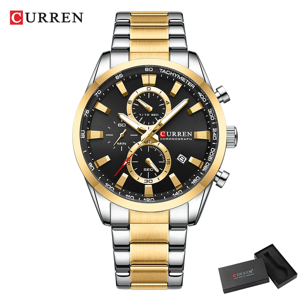 CURREN Casual cuarzo cronógraf - Men'S Fashion Model reseña y precio