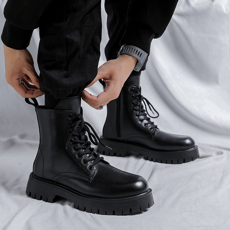 Botas de cuero genuino de lujo - Men'S Fashion Model reseña y precio