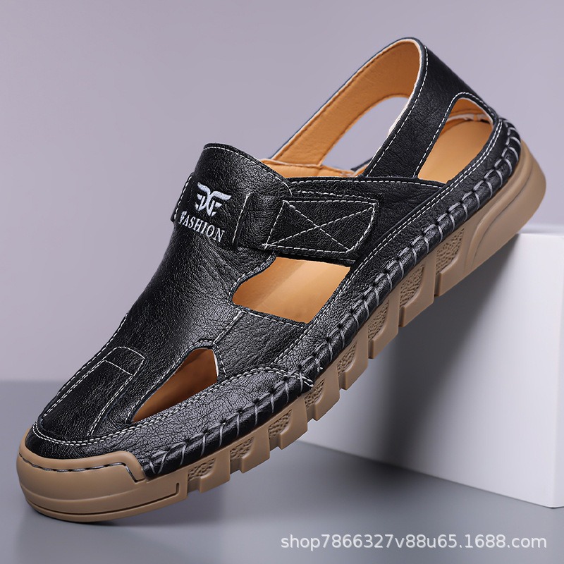 Sandalias de cuero transpirabl - Men'S Fashion Online reseña y precio