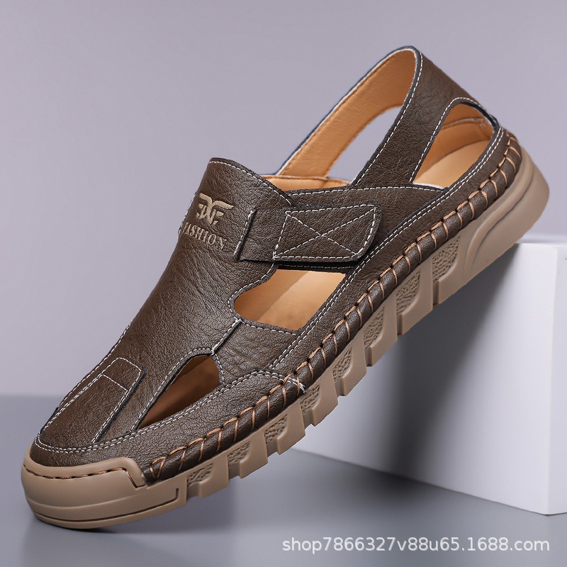 Sandalias de cuero transpirabl - Men'S Fashion Online reseña y precio