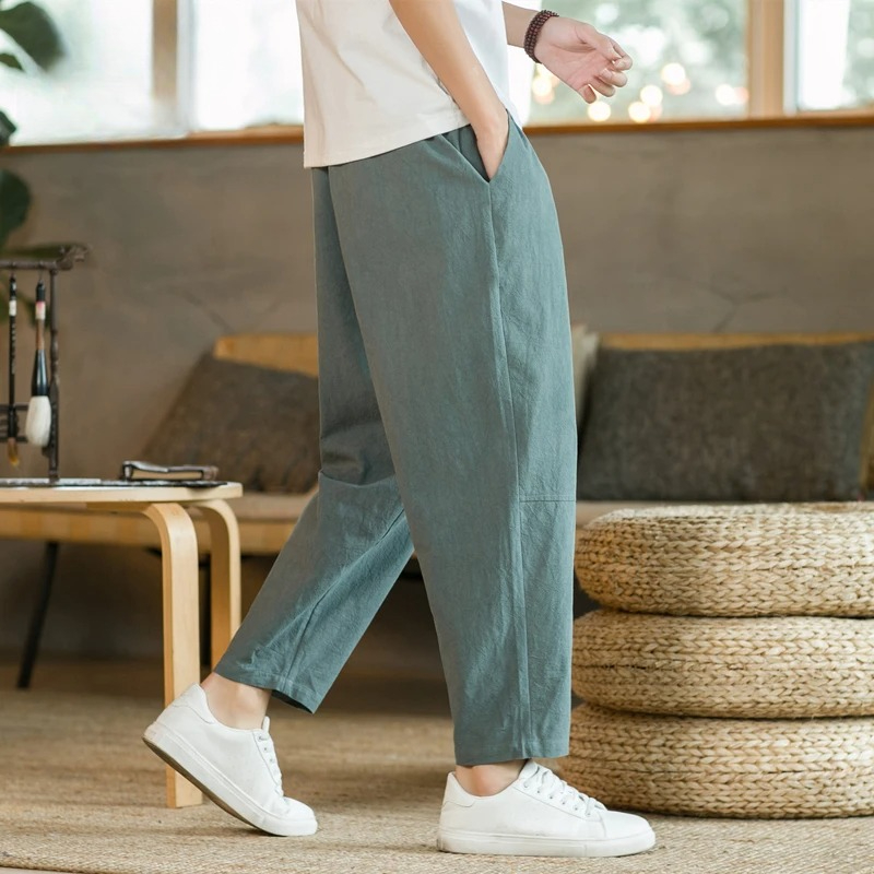 Pantalones de Hombre de Algodó - Men'S Fashion Linen Pants reseña y precio