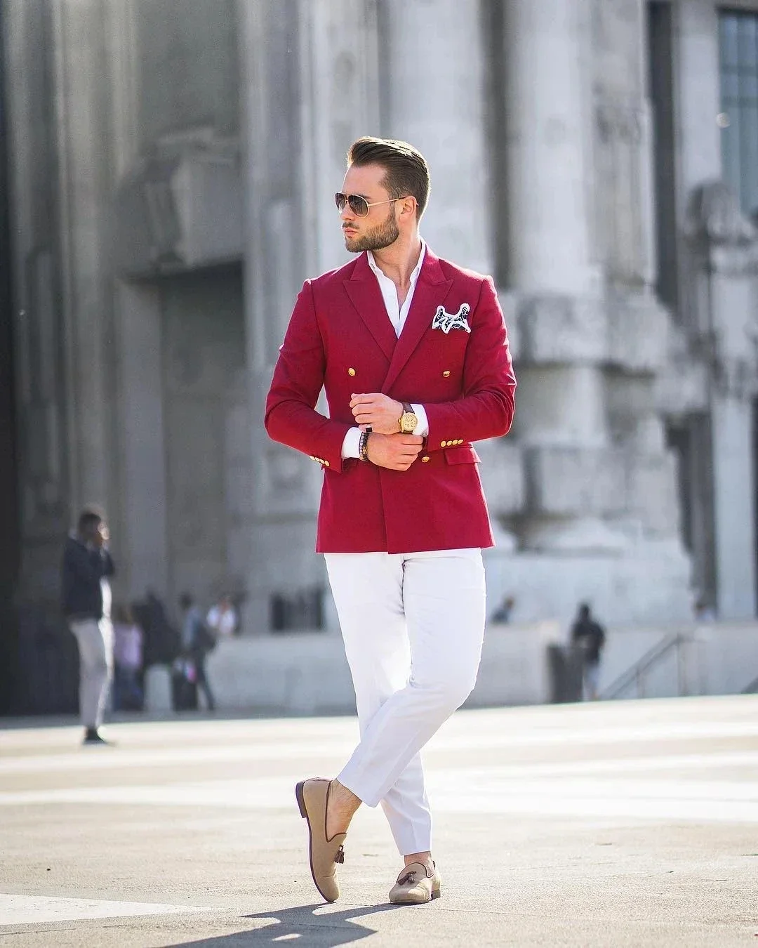 Traje de Hombre a la Moda, Cha - Slim Fit Blazer Men reseña y precio