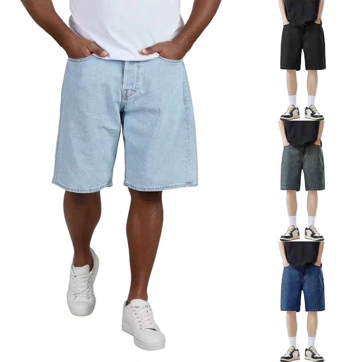 Pantalones Cortos de Mezclilla - Men Fashion Jeans reseña y precio