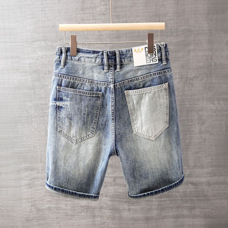 Pantalones vaqueros cortos par - Men Fashion Jeans reseña y precio