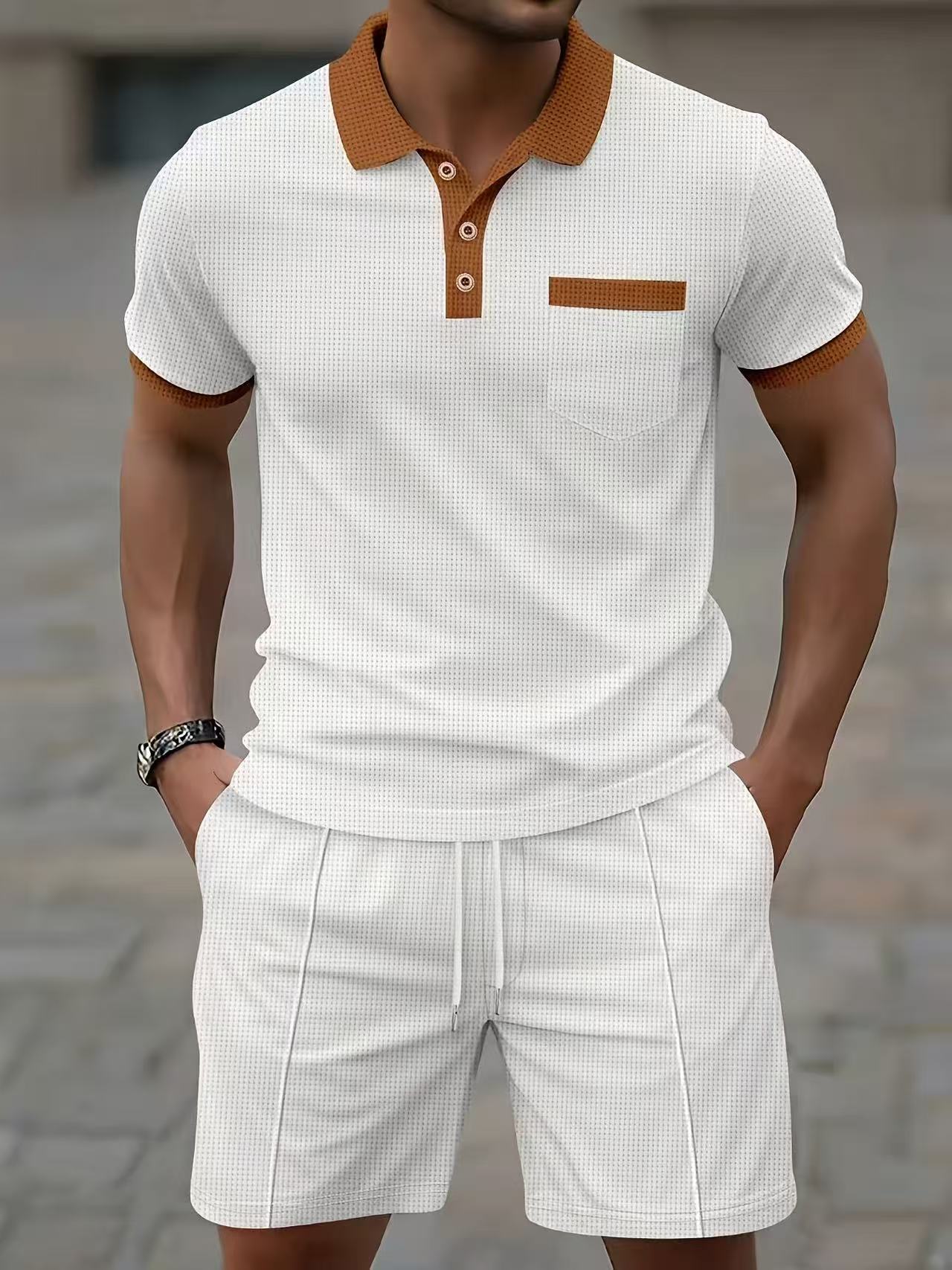 Conjunto de camiseta polo y pa - Men'S Fashion Looks reseña y precio
