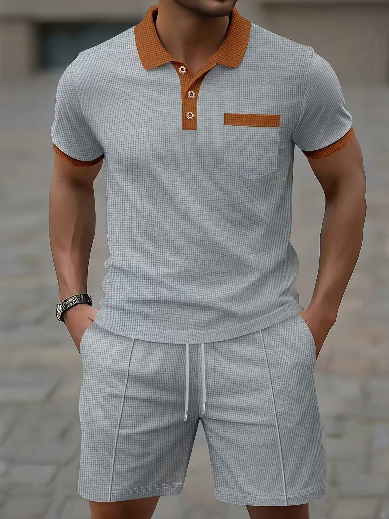 Conjunto de camiseta polo y pa - Men'S Fashion Looks reseña y precio