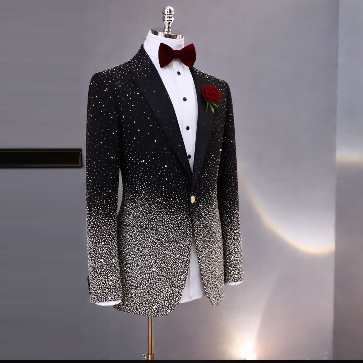 Elegante Traje de Hombre con P - Slim Fit Blazer Men reseña y precio