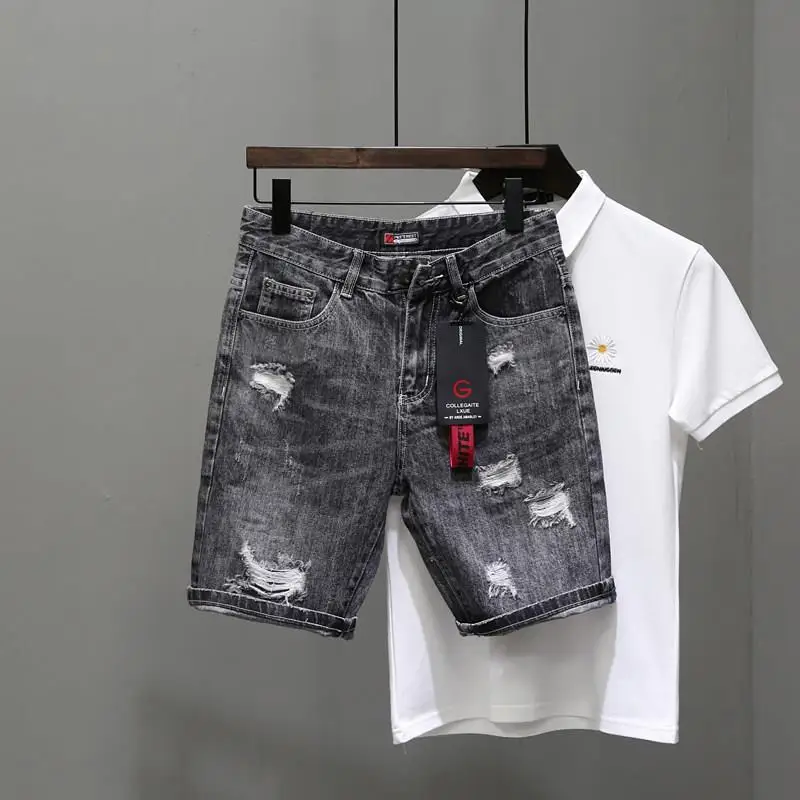 Pantalones vaqueros cortos par - Men Fashion Jeans reseña y precio