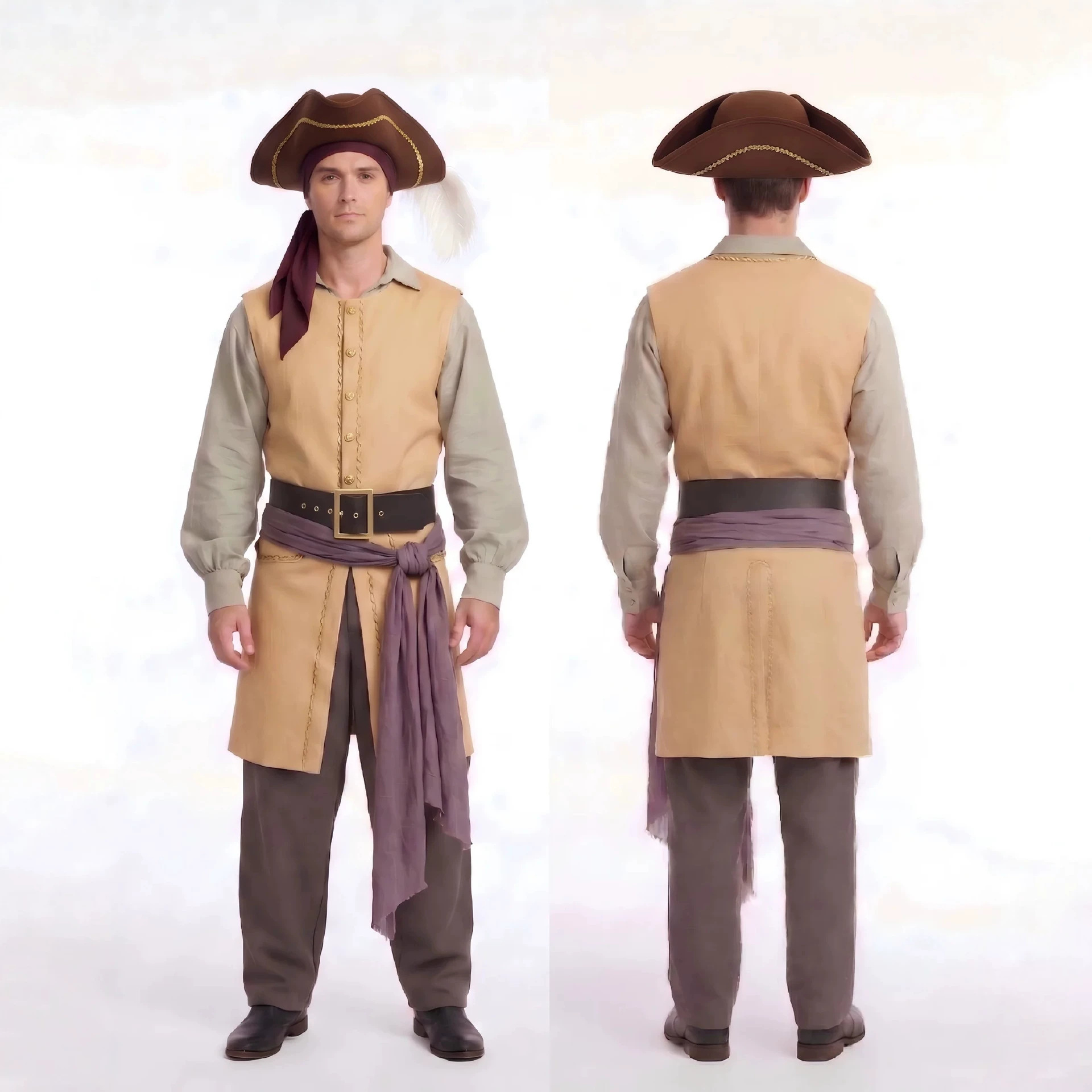 Disfraz de Pirata del Capitán  - Mens Fashion Vest reseña y precio